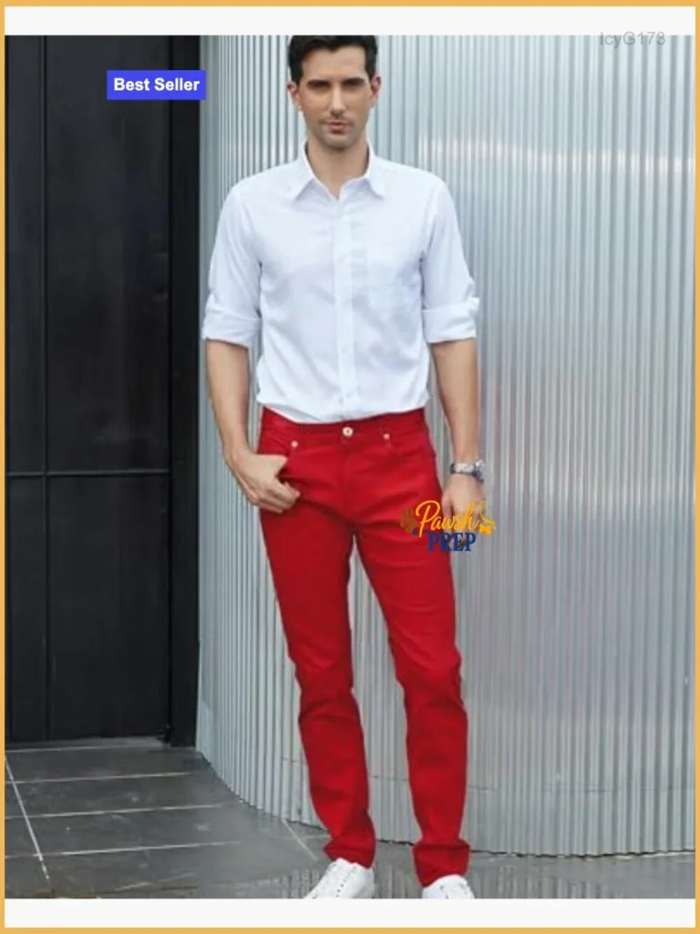 Men's Slim-Fit Stretch Denim Jeans 5-Pocket Casual